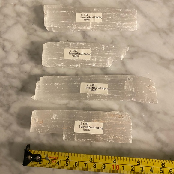 Crystal Room Protection Raw Selenite Logs (sm) - Picture 3 of 3